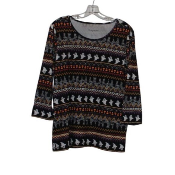 Potpouri Women's Size L Halloween Knit Top Ghost Candy Corrn - Picture 1 of 4